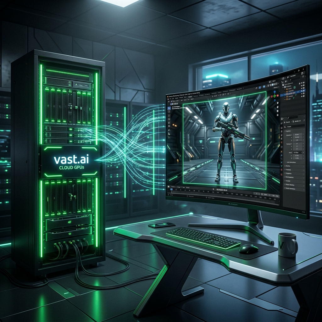 Vast.ai pour Blender : Pourquoi l'orchestrateur TURNA est la solution ultime pour les artistes 3D